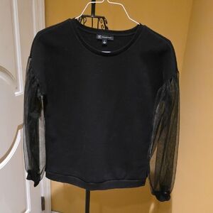INC International Concepts Black Knit Top / Sweatshirt, Small